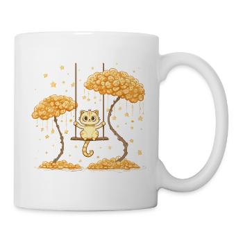 Cat acrobatics in the star forest - Mug - white - Right