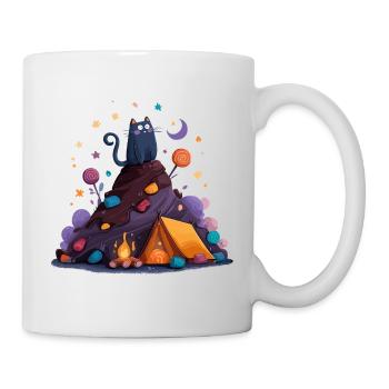 Cat camp at the volcano - Mug - white - Right