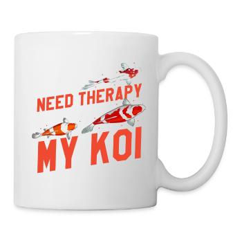 Je n’ai pas besoin de thérapie, juste de mon Koi Funny Pond Zen - Mug blanc - blanc - Droite