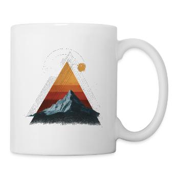 Montagne en triangle rétro – Design géométrique - Mug blanc - blanc - Droite