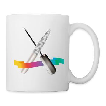 Manicure Tools with Gradient Illustration - Mug - white - Right
