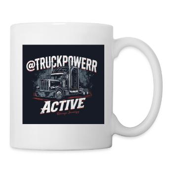 TruckPower Active Trucker T-Shirt - Tasse - Weiß - Rechts