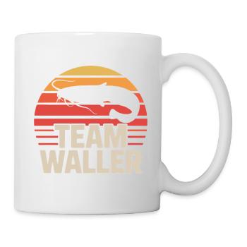 Wels Waller angeln Sportfischer Team Waller - Tasse - Weiß - Rechts