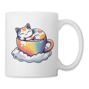 Cats in Rainbow Teacup - Mug - white - Right