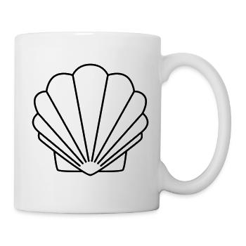 Muschel - Tasse - Weiß - Rechts