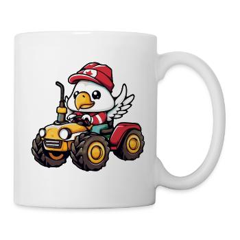 Eagle Tractor Farmer - Mug blanc - blanc - Droite