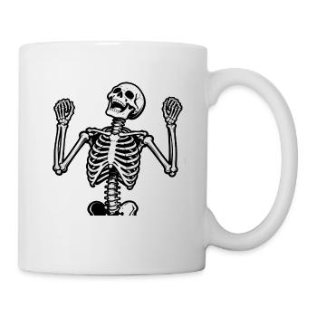 Skelett - Tasse - Weiß - Rechts
