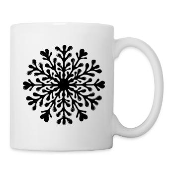 Schneeflocke Winter Symbol - Tasse - Weiß - Rechts