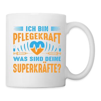 Pflegerin Geschenke Pflege Lustig Krankenpflegerin - Tasse - Weiß - Rechts