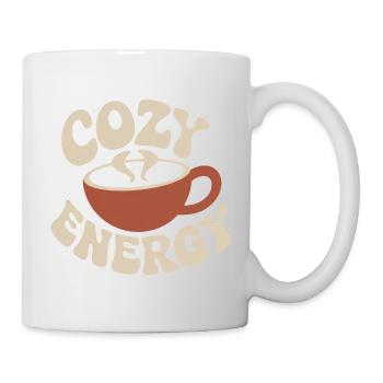 Cozy Energy – Tasse à café vintage - Mug blanc - blanc - Droite