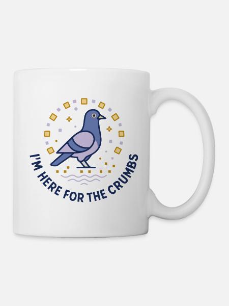 Taube Krümeljäger - Tasse - Weiß