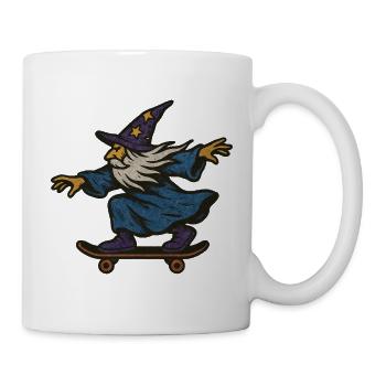 Skating Wizard in Purple Star Hat - Mug - white - Right