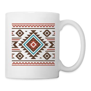 Kunst der amerikanischen Ureinwohner - Tasse - Weiß - Rechts