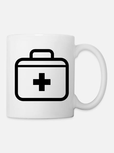 Erste-Hilfe-Set - Tasse - Weiß