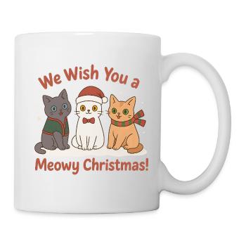 Mignons chats de Noël – Noël Miaou - Mug blanc - blanc - Droite