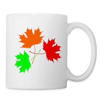 Dreifarbig Ahorn - Tasse - Weiß - Rechts