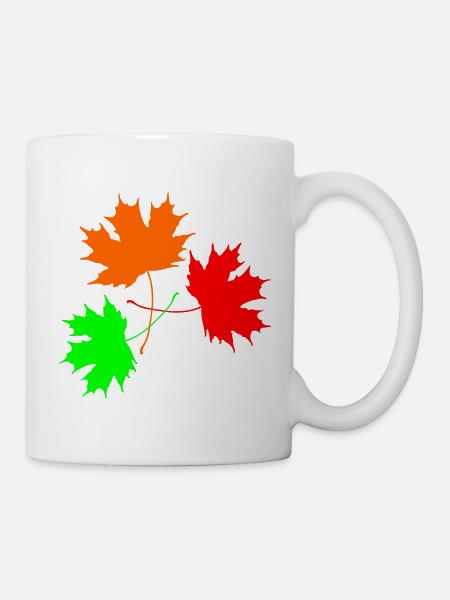 Dreifarbig Ahorn - Tasse - Weiß