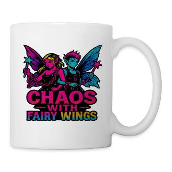 Chaos punk Fairycore avec ailes de fée - Mug blanc - blanc - Droite