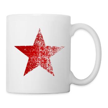 Roter Stern Vintage Look Kommunist Sowjetunion - Tasse - Weiß - Rechts