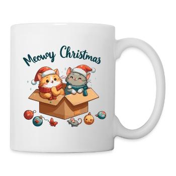 Noël mignons et mignons chats de Noël - Mug blanc - blanc - Droite