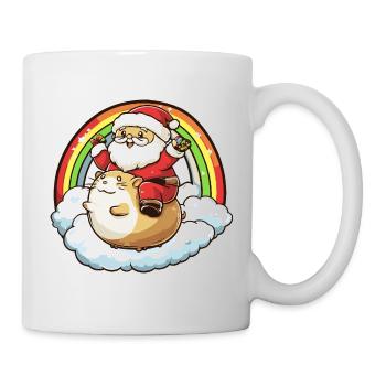 Hamster Weihnachtsmann Weihnachten - Tasse - Weiß - Rechts