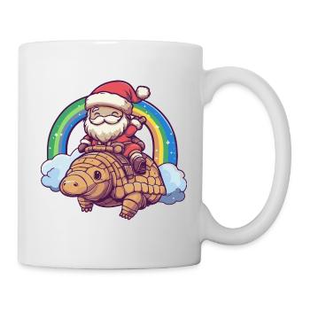 Gürteltier Weihnachtsmann Weihnachten - Tasse - Weiß - Rechts