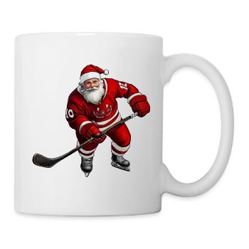 Weihnachtsmann Eishockeyspieler - Mug - white - Right