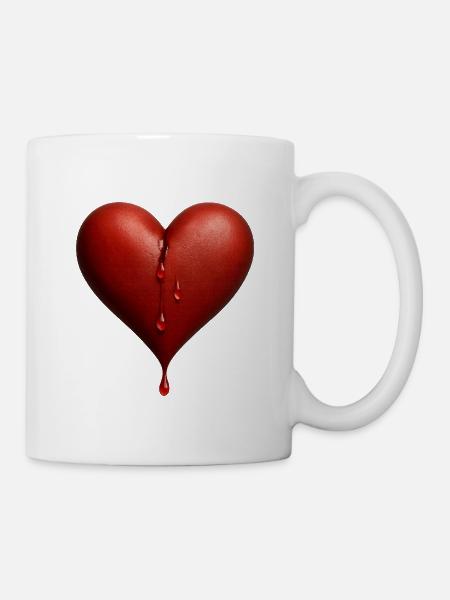 Weeping heart - Mug - white