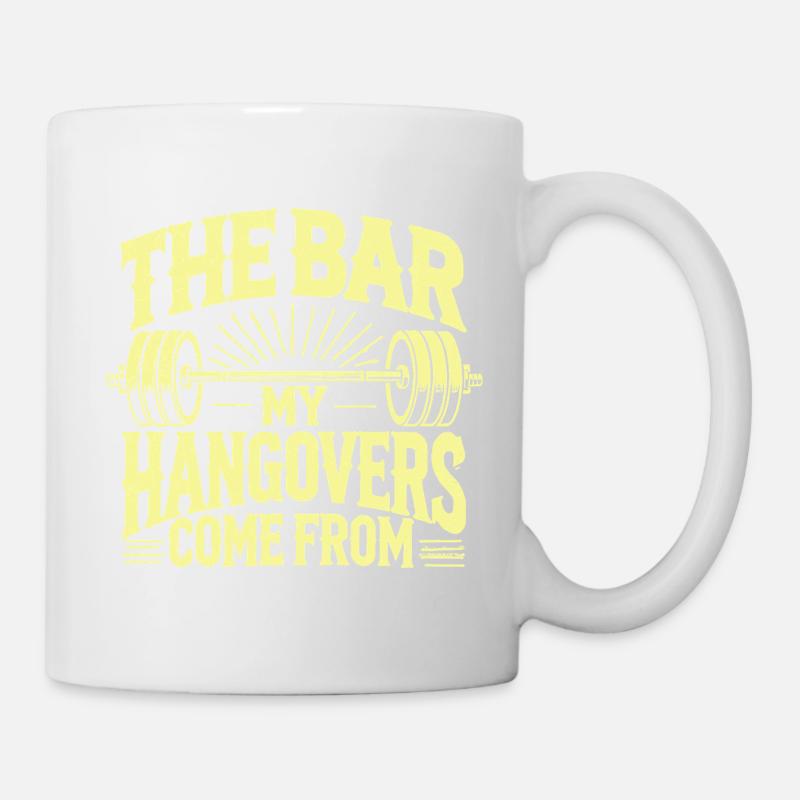 Funny Gym Bar Bodybuilding Gift - Mug - white