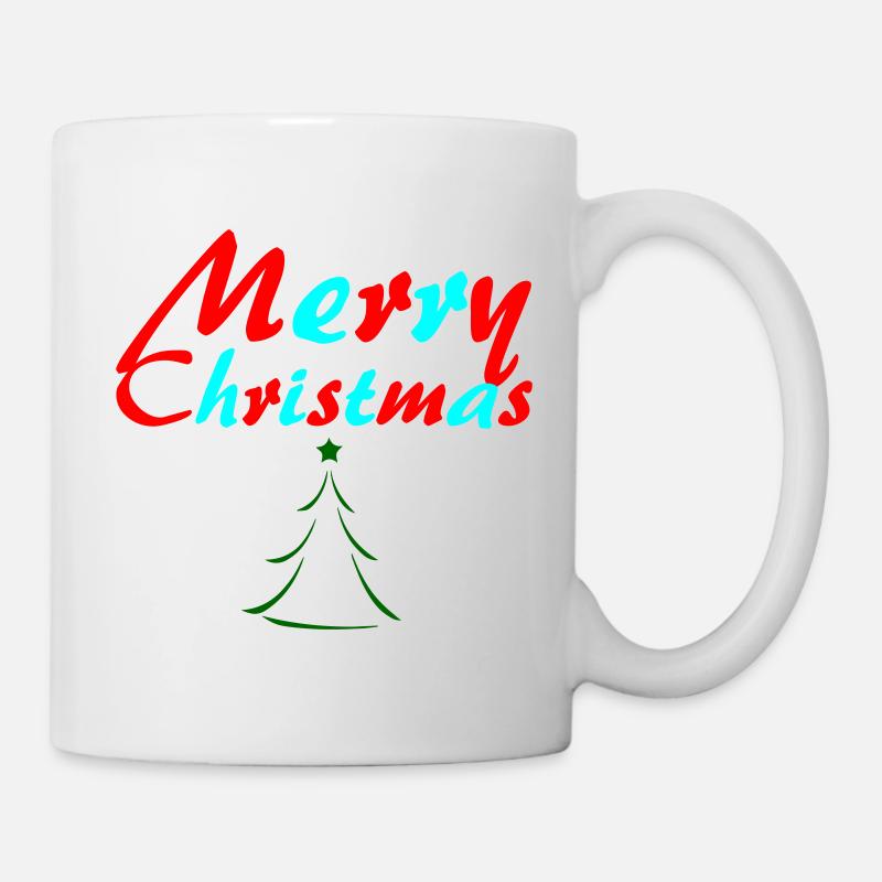 Merry Christmas Neon Tree - Mug - white