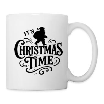 Christmas time Xmas weihnachten rock'n roll Santa  - Tasse - Weiß - Rechts