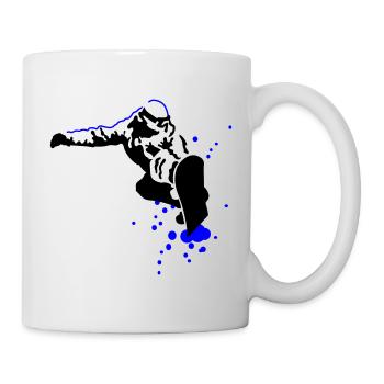 Snowboarders - Mug blanc - blanc - Droite