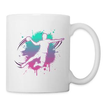 Handball Motiv für Handballer & Trainer Geschenk - Tasse - Weiß - Rechts