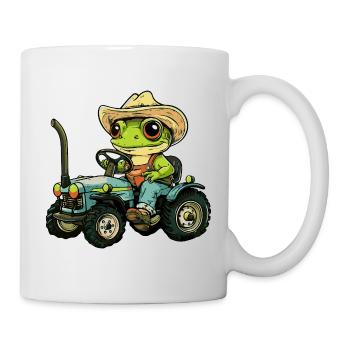 Frog Tractor Farmer - Mug - white - Right