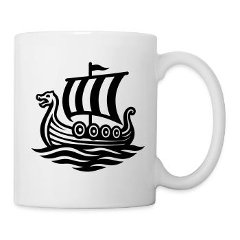 Navire Viking Bateau Dragon Viking - Mug blanc - blanc - Droite
