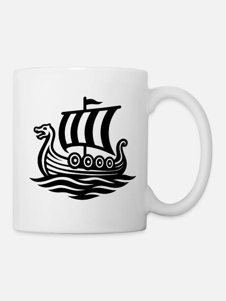 Wikingerschiff Drachenboot Wikinger - Tasse - Weiß