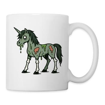 Rotting Zombie Unicorn with Slime and Bones - Mug - white - Right
