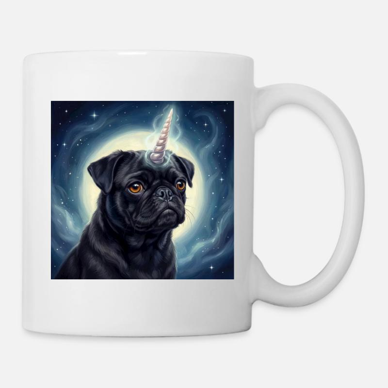 Cosmic Unicorn Pug - Mug - white