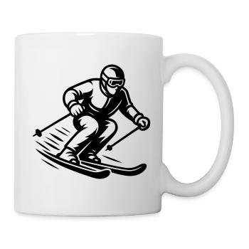 Ski Sport Silhouette - Tasse - Weiß - Rechts