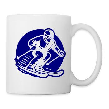 Ski Sport Logo - Tasse - Weiß - Rechts