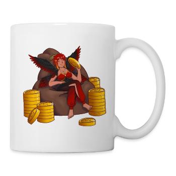 Gardien du trésor avec des ailes - Mug blanc - blanc - Droite