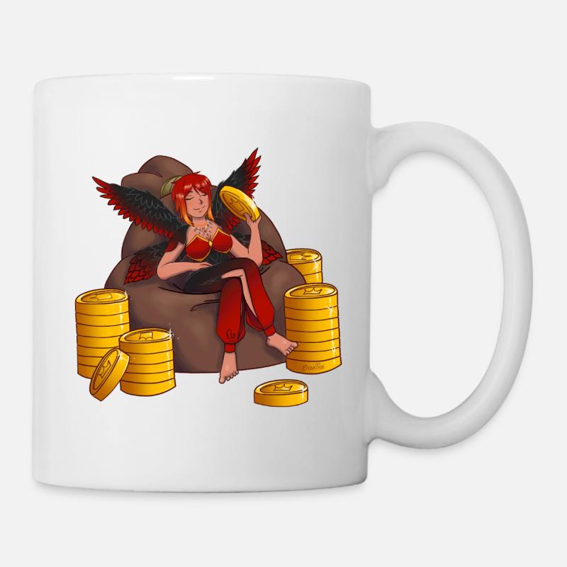Schatzwächterin mit Flügeln - Tasse - Weiß