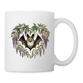 Heart Bat in Wisteria Bloom - Mug - white - Right