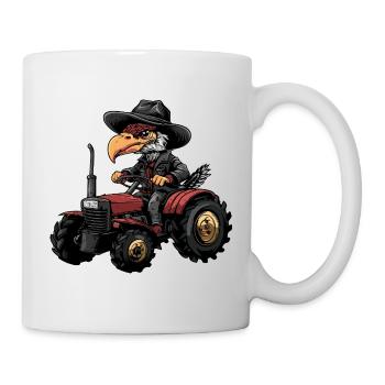Harpy Bird Tractor Farmer - Mug - white - Right