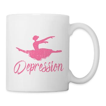 Tanztherapie gegen Depressionen Pink - Tasse - Weiß - Rechts