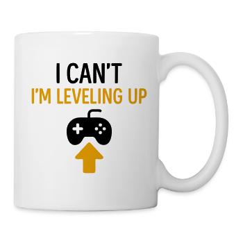 Je ne peux pas – je monte de niveau - Mug blanc - blanc - Droite