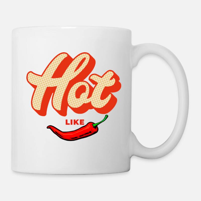 Fort comme le piment – Épicé rétro - Mug blanc - blanc