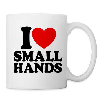 I love little hands (red heart) - Mug - white - Right