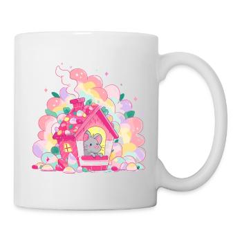 Zuckerhaus mit Maus - Tasse - Weiß - Rechts