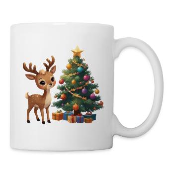 Noël en rennes doux avec sapin de Noël - Mug blanc - blanc - Droite
